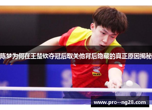 陈梦为何在王楚钦夺冠后取关他背后隐藏的真正原因揭秘